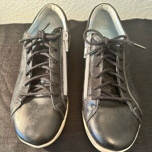 Women's Cloud Aika Footwear 37 (US 6)Brushed Black Leather made in Portugal